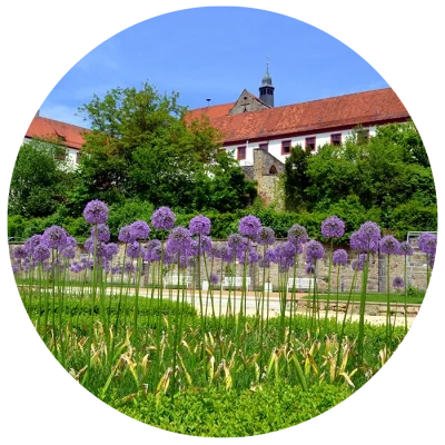 Schloss Bad Iburg aus dem Knotengarten