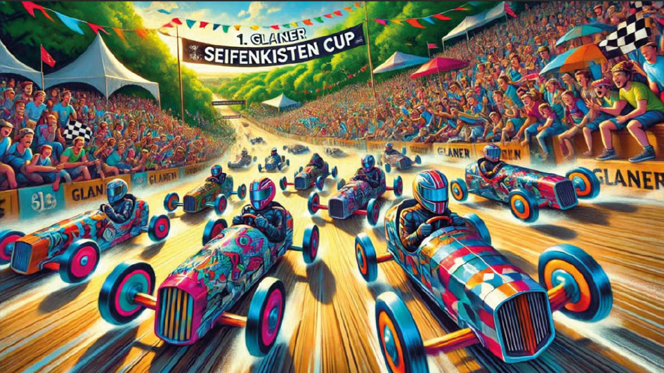 KI-generiertes Bild zum Seifenkistenrennen